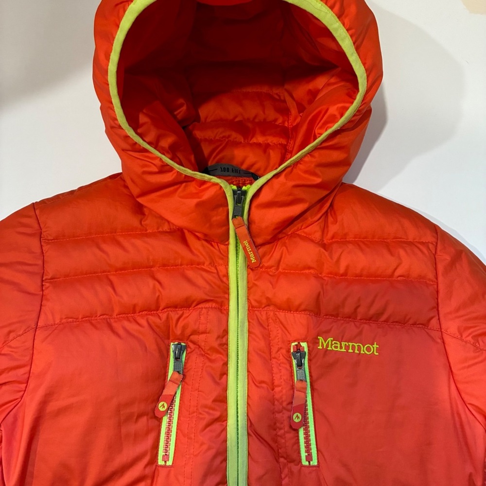Marmot 700 Fill Hangtime Down Hooded Puffer Coat Youth Large Ski Season Trending - Picture 7 of 11